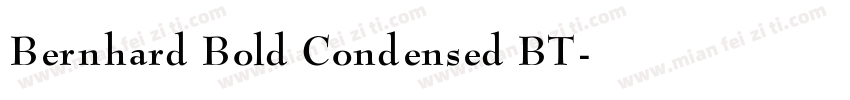 Bernhard Bold Condensed BT字体转换
